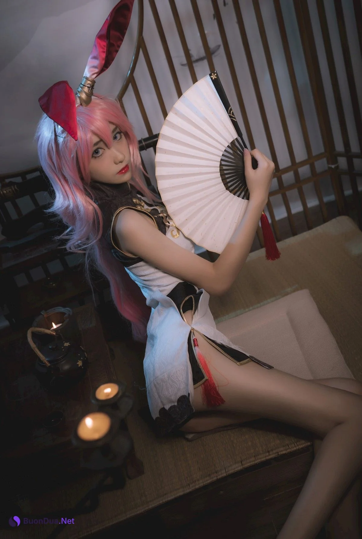 Cosplay 南桃Momoko 八重樱旗袍 - Photo 10