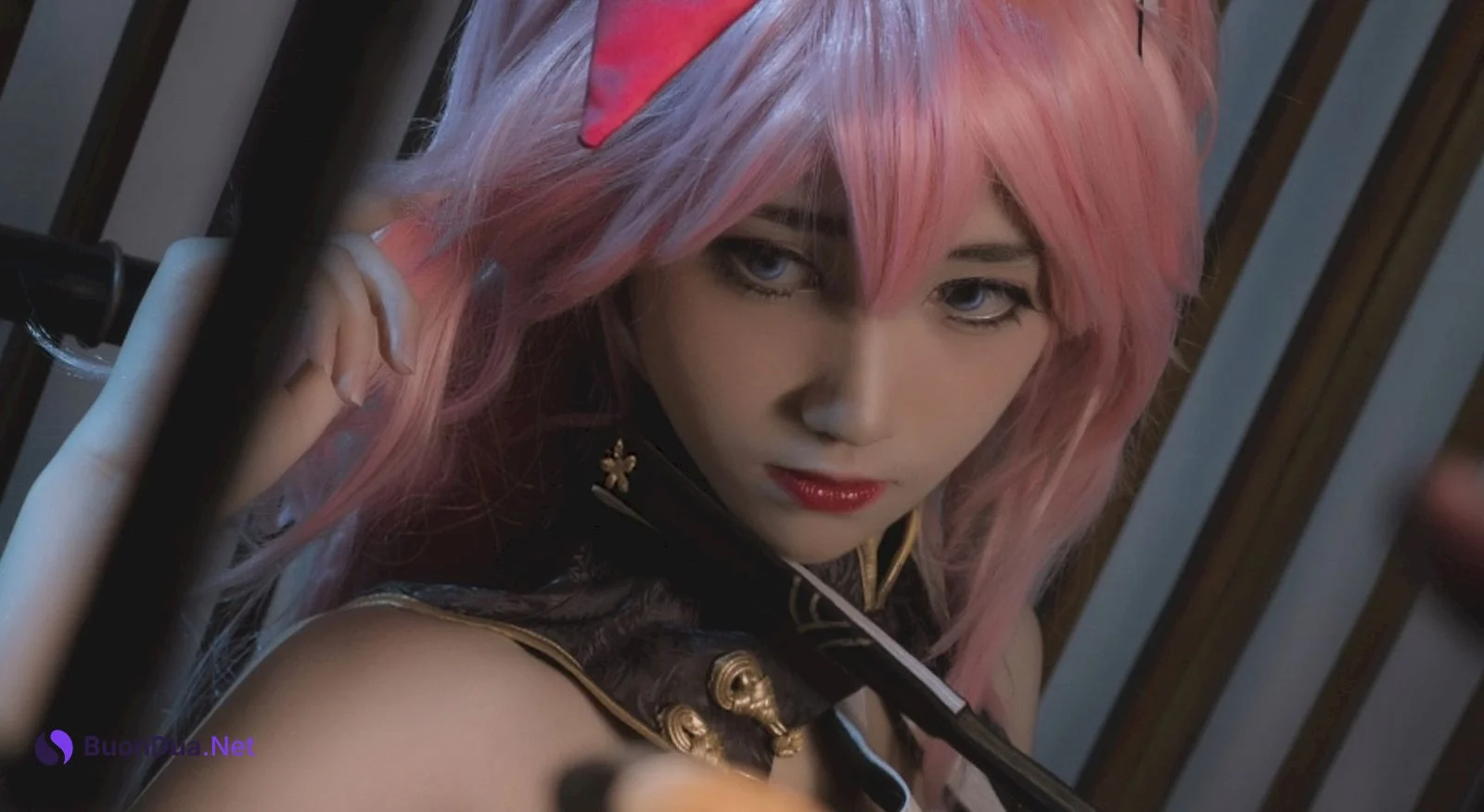 Cosplay 南桃Momoko 八重樱旗袍 - Photo 13