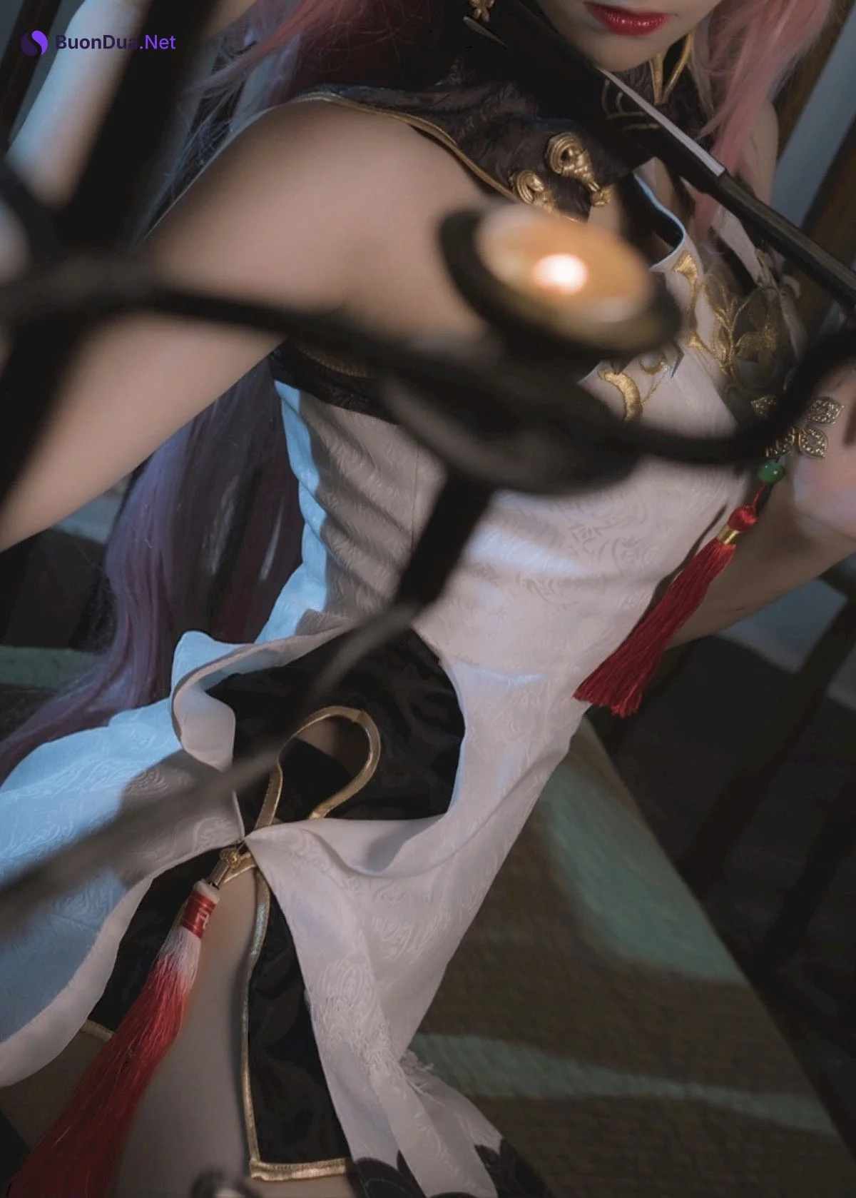 Cosplay 南桃Momoko 八重樱旗袍 - Photo 14