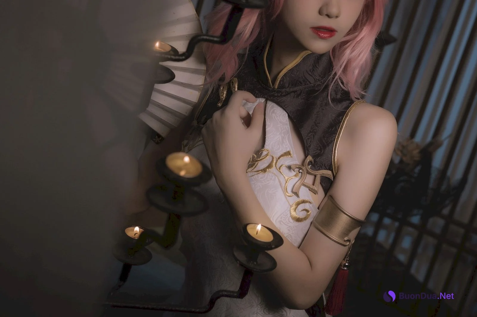 Cosplay 南桃Momoko 八重樱旗袍 - Photo 15