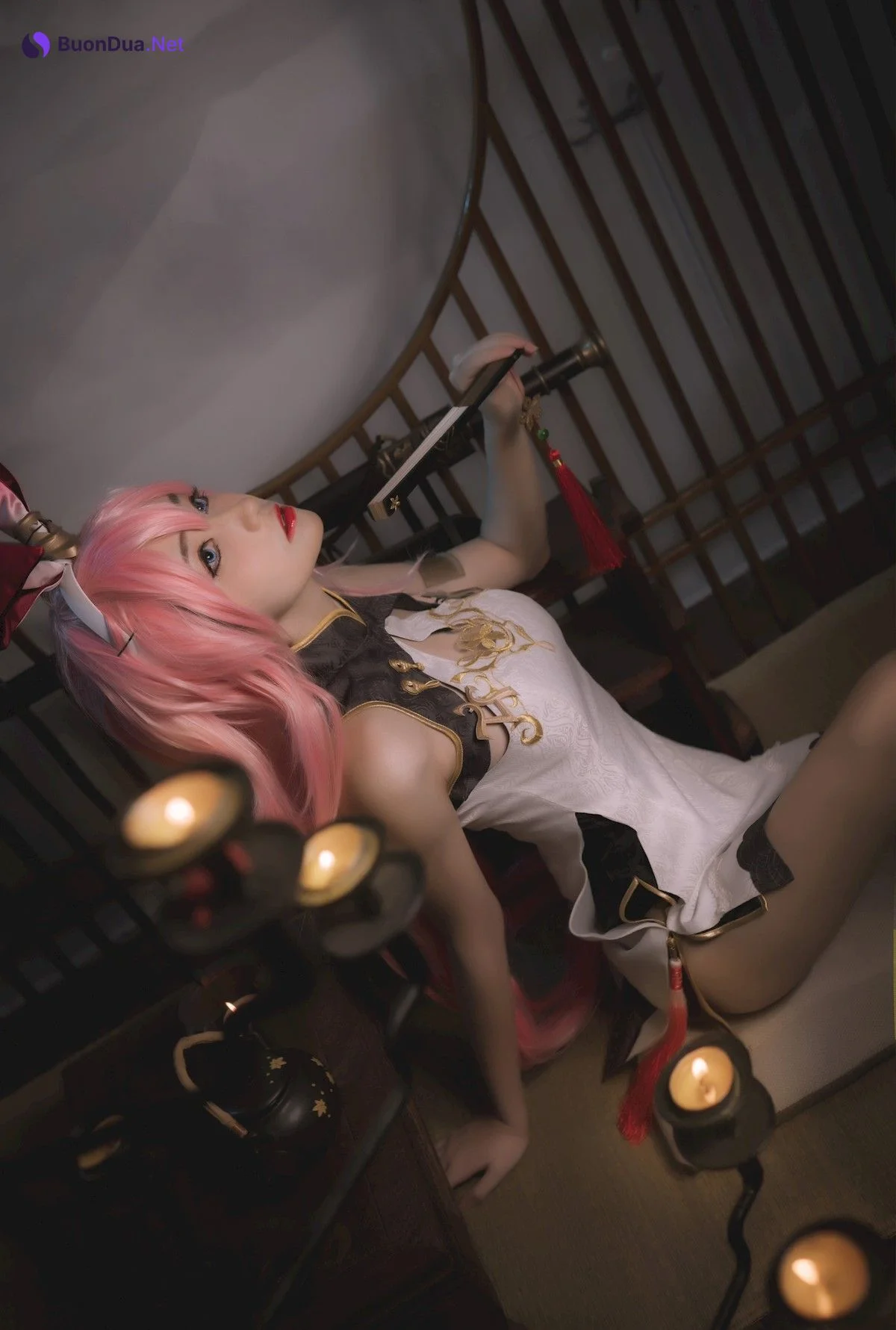 Cosplay 南桃Momoko 八重樱旗袍 - Photo 8