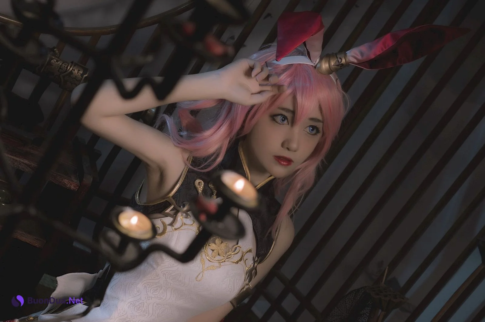 Cosplay 南桃Momoko 八重樱旗袍 - Photo 9