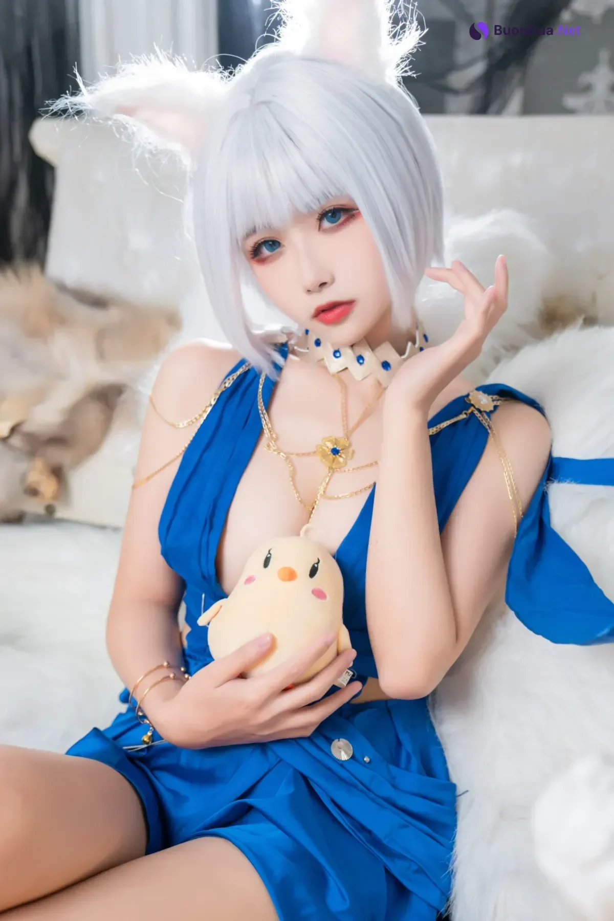 Cosplay 瓜希酱 & Momoko葵葵 – 碧蓝航线赤城 & 加贺 礼服 - Photo 16