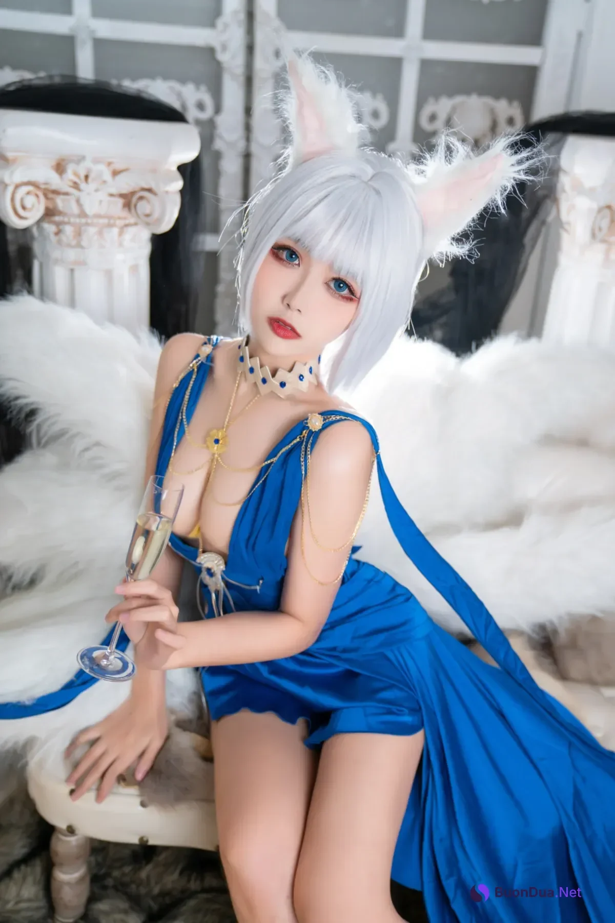 Cosplay 瓜希酱 & Momoko葵葵 – 碧蓝航线赤城 & 加贺 礼服 - Photo 6