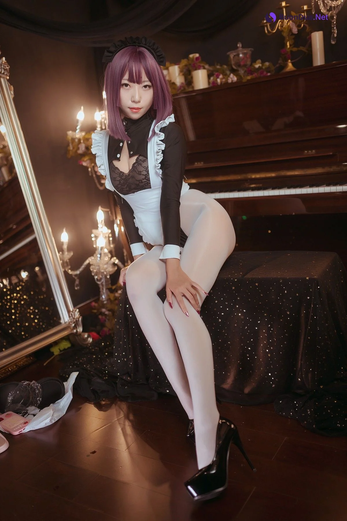 Cosplay Money冷冷 高叉女仆 - Photo 12