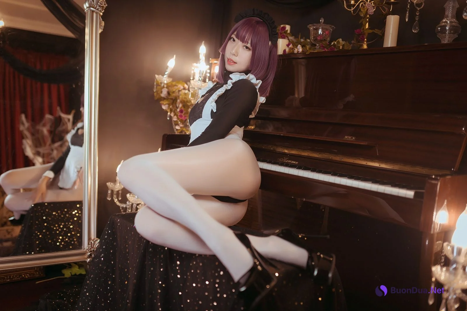 Cosplay Money冷冷 高叉女仆 - Photo 13