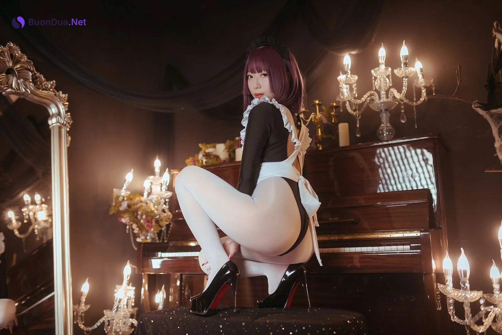 Cosplay Money冷冷 高叉女仆 - Photo 8