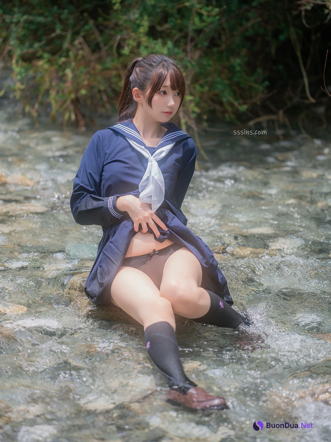 Cosplay Nagisa魔物喵 – 川で水遊び Set.02 - Photo 2