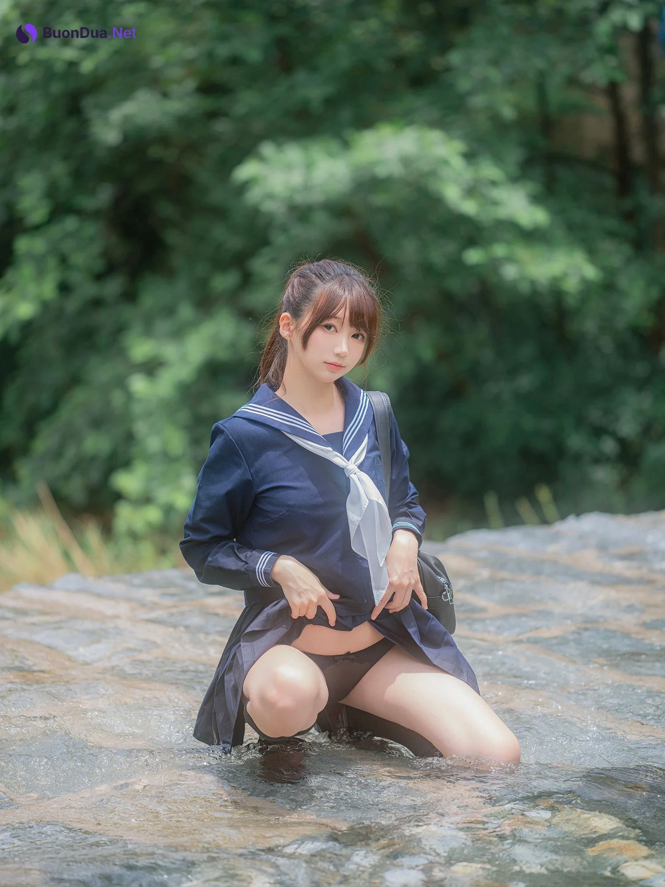Cosplay Nagisa魔物喵 – 川で水遊び Set.03 - Photo 3