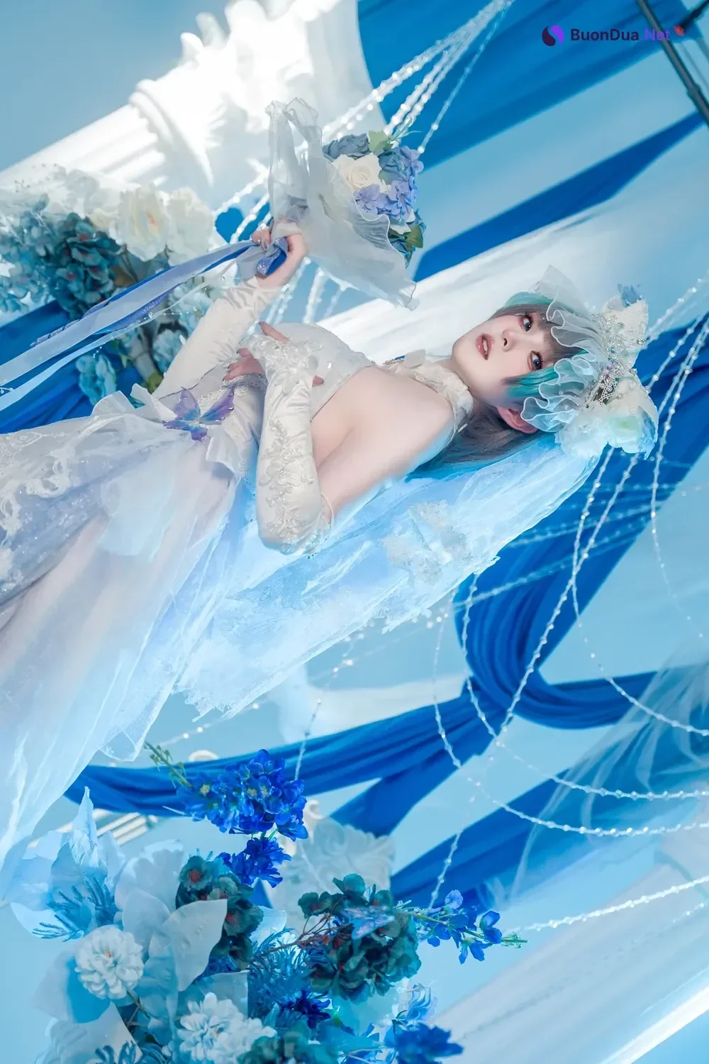 Cosplay Natsuko夏夏子 – 碧蓝航线 柴郡婚纱 - Photo 8