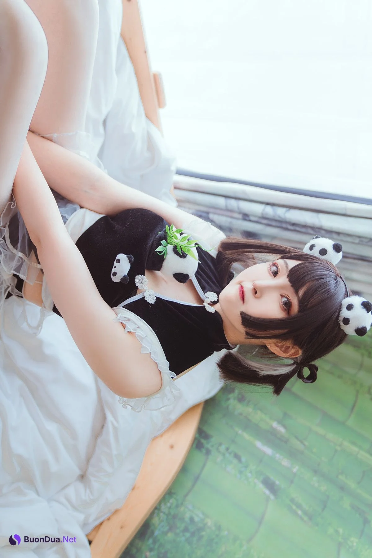Cosplay Natsuko夏夏子 熊猫女仆 - Photo 15