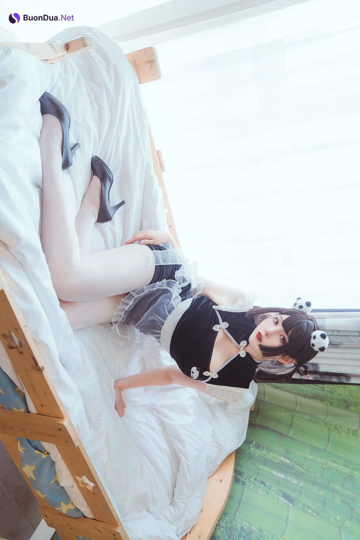 Cosplay Natsuko夏夏子 熊猫女仆 - Photo 5