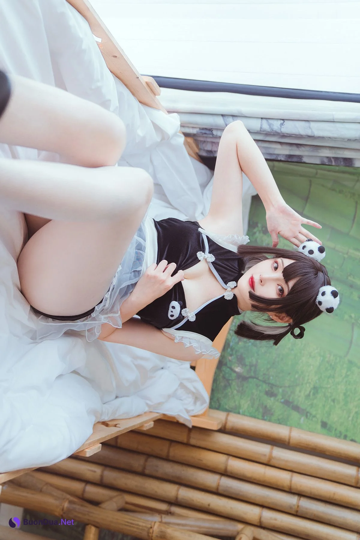 Cosplay Natsuko夏夏子 熊猫女仆 - Photo 7