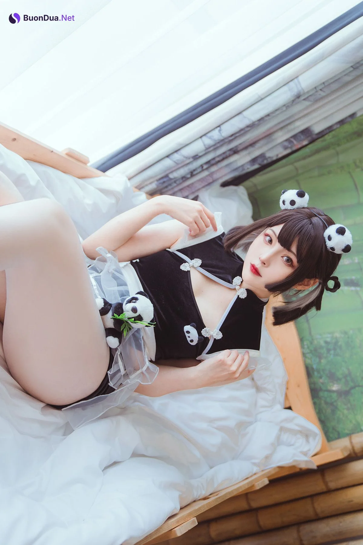 Cosplay Natsuko夏夏子 熊猫女仆 - Photo 8