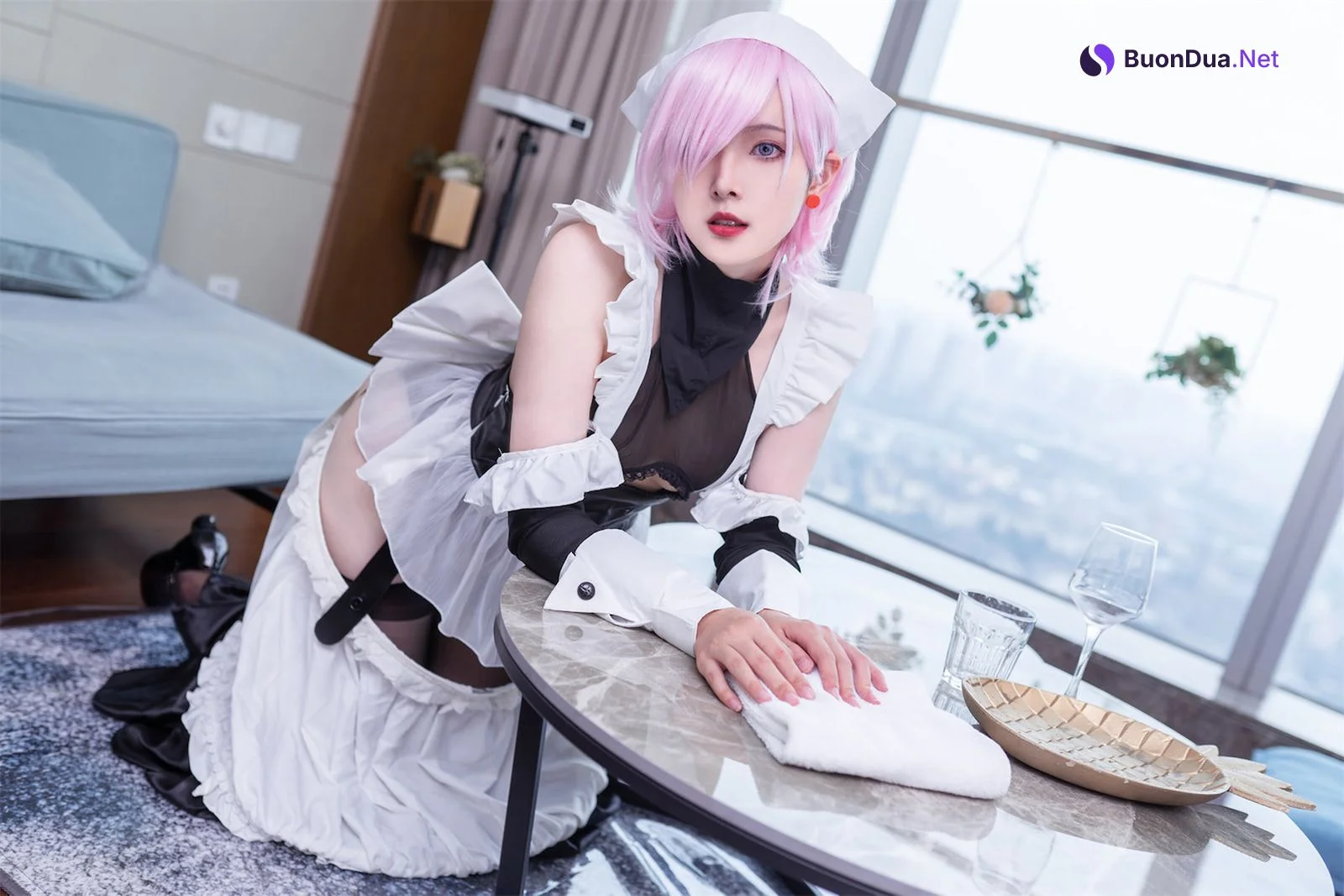 Cosplay Natsuko夏夏子 宫本武藏女仆 - Photo 11
