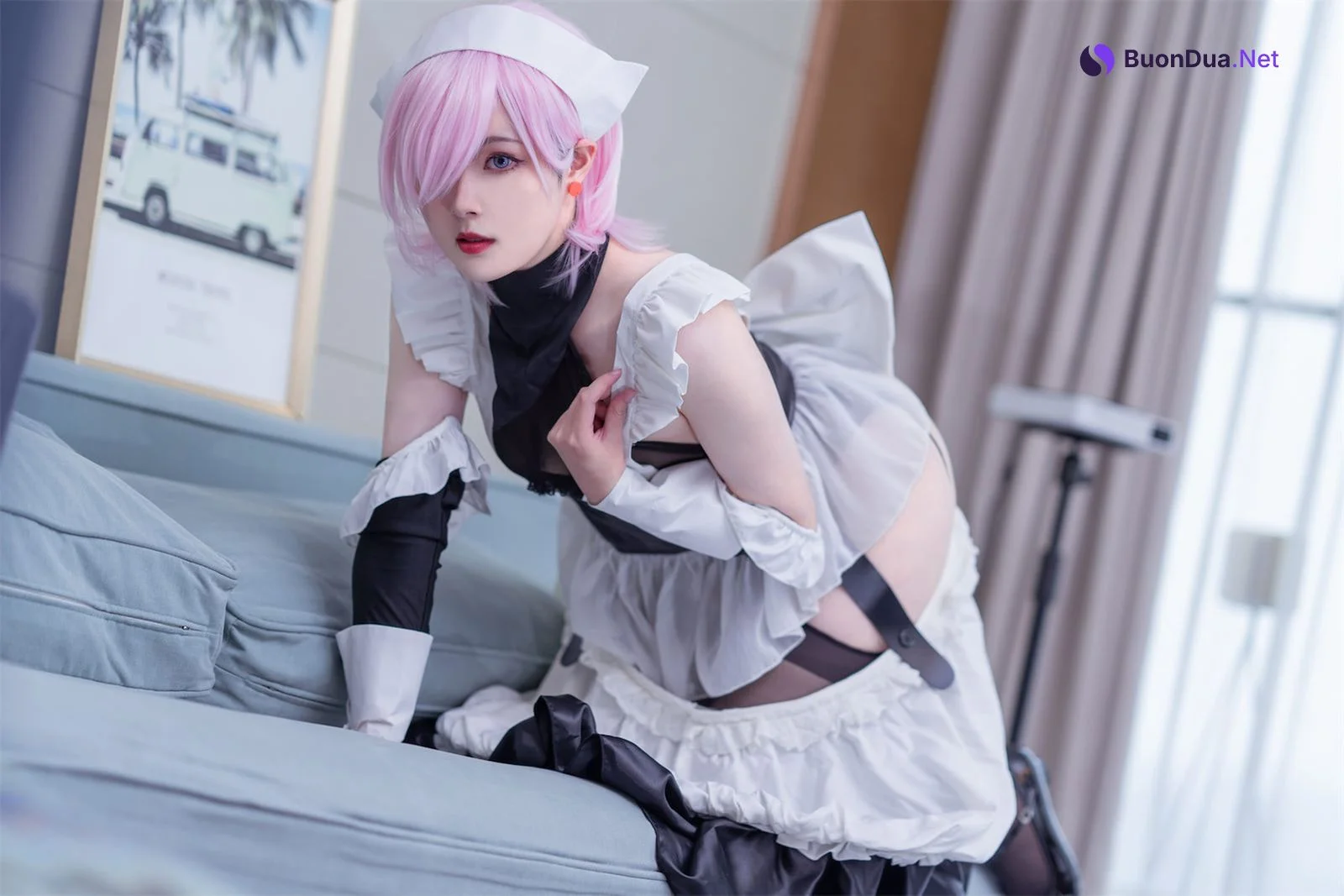 Cosplay Natsuko夏夏子 宫本武藏女仆 - Photo 14