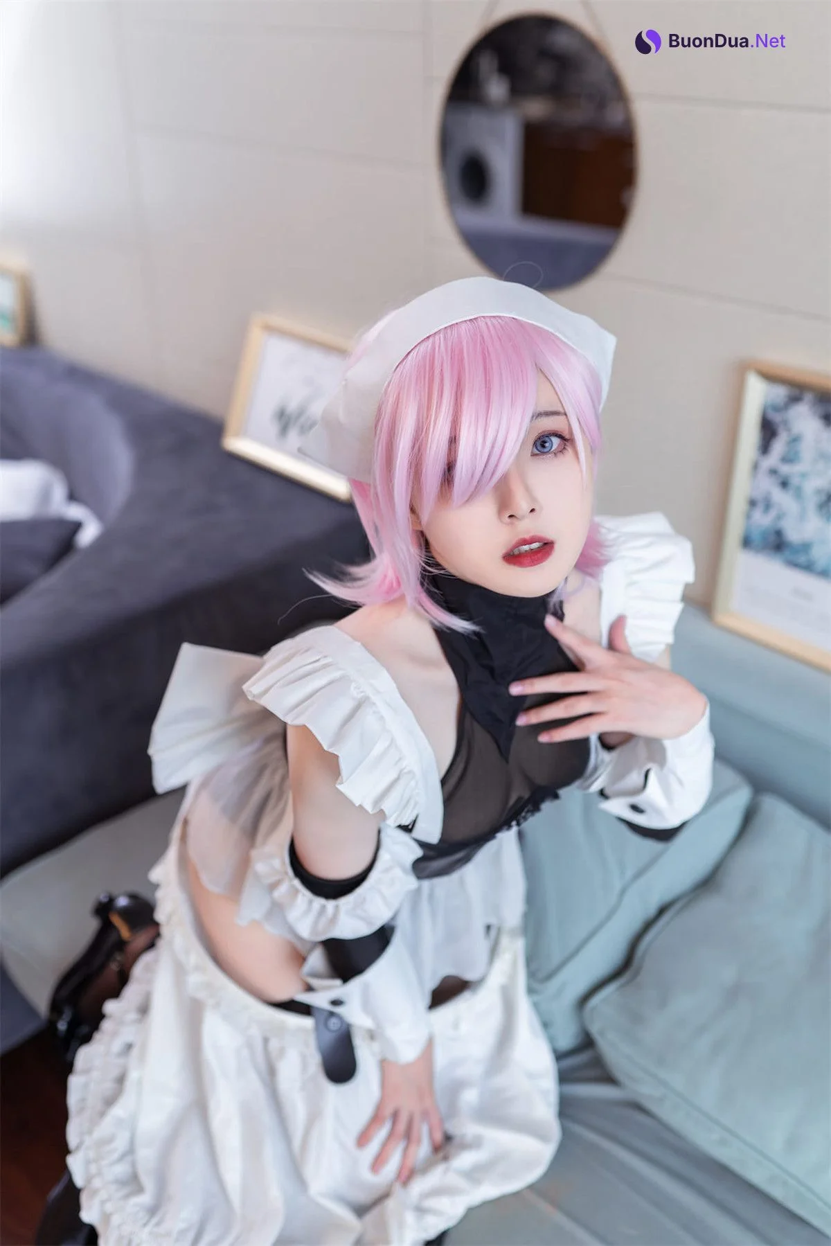 Cosplay Natsuko夏夏子 宫本武藏女仆 - Photo 4