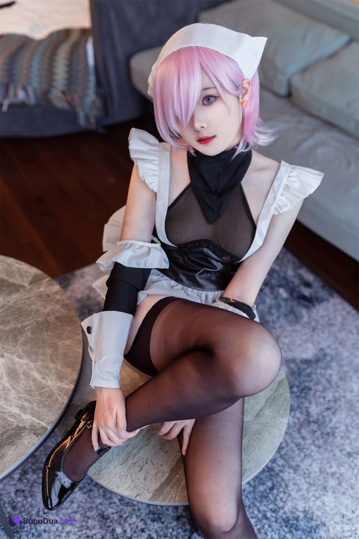 Cosplay Natsuko夏夏子 宫本武藏女仆 - Photo 6