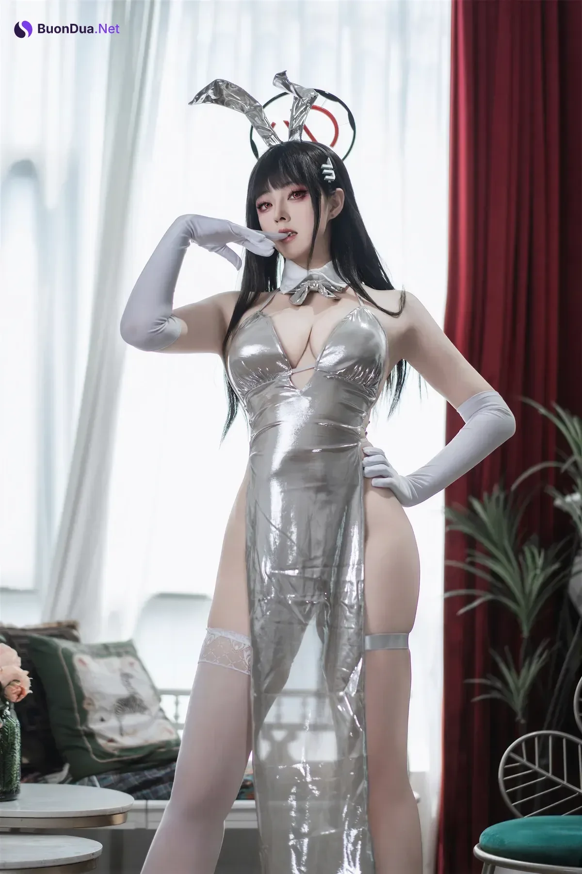 Cosplay Natsuko夏夏子 – 蔚蓝档案 调月莉音礼服 - Photo 2