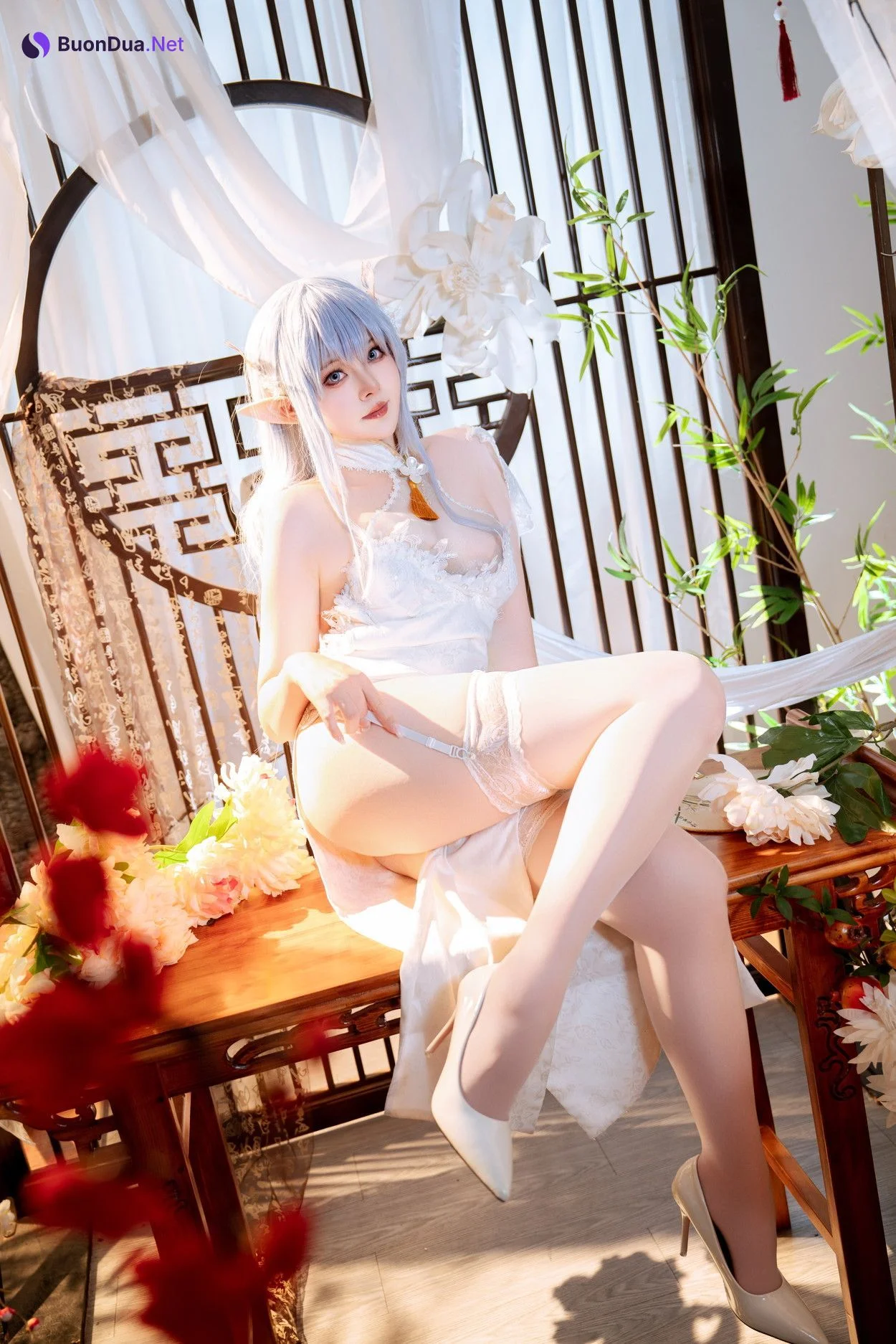 Cosplay Natsuko夏夏子 碧蓝航线 阿尔比恩旗袍 - รูปภาพ 16