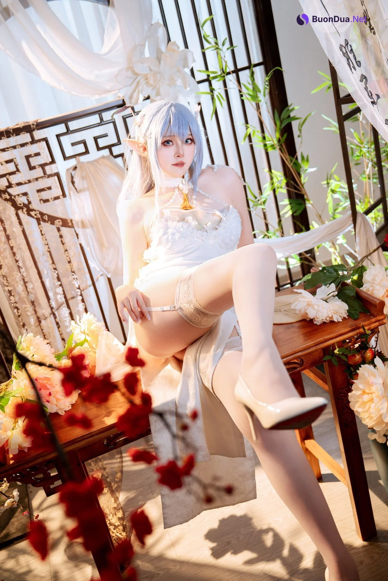 Cosplay Natsuko夏夏子 碧蓝航线 阿尔比恩旗袍 - รูปภาพ 17