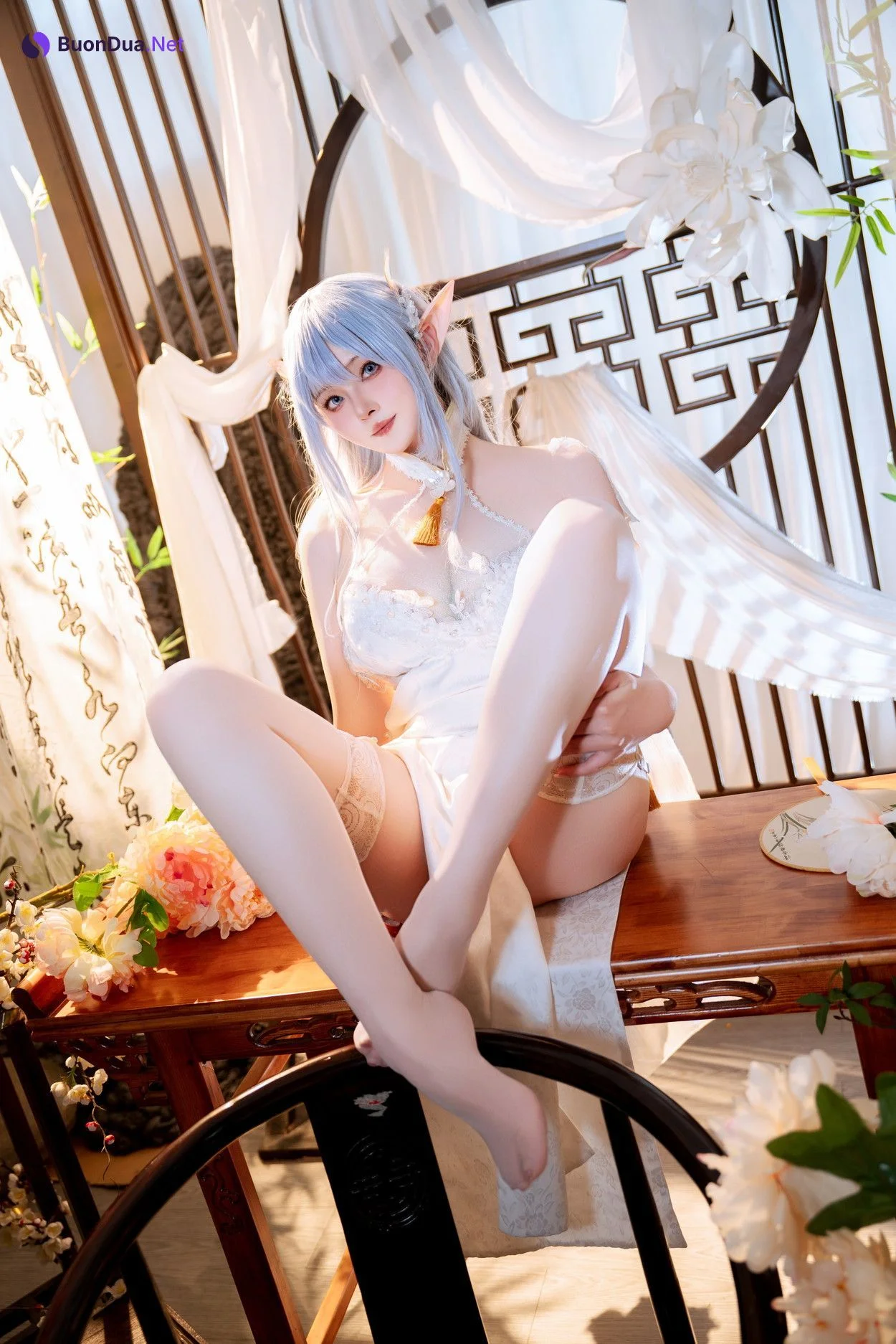 Cosplay Natsuko夏夏子 碧蓝航线 阿尔比恩旗袍 - รูปภาพ 18