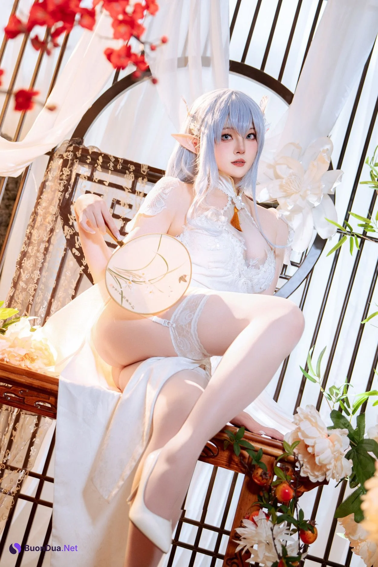 Cosplay Natsuko夏夏子 碧蓝航线 阿尔比恩旗袍 - รูปภาพ 3
