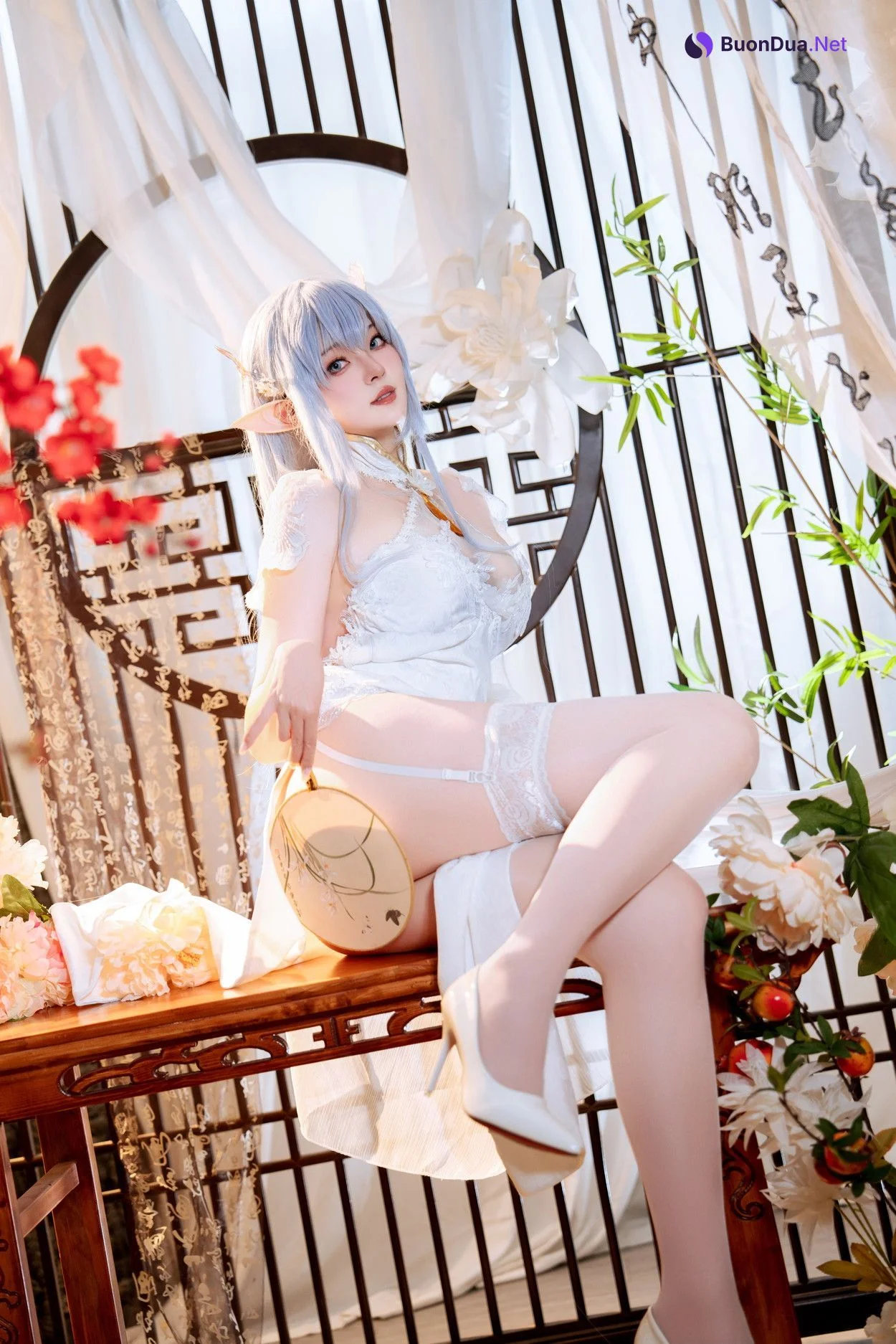 Cosplay Natsuko夏夏子 碧蓝航线 阿尔比恩旗袍 - รูปภาพ 4