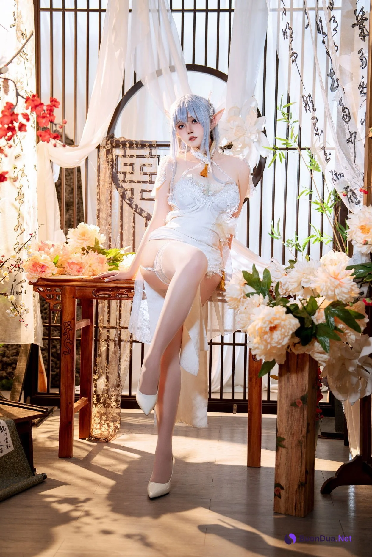 Cosplay Natsuko夏夏子 碧蓝航线 阿尔比恩旗袍 - รูปภาพ 8
