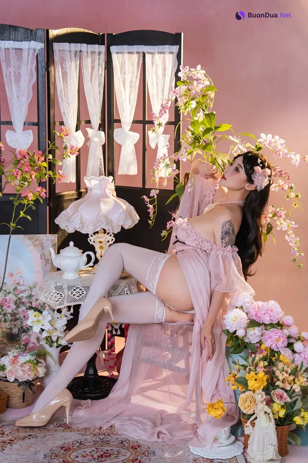 Cosplay 奈汐酱nice – 粉红茶事 - Photo 11