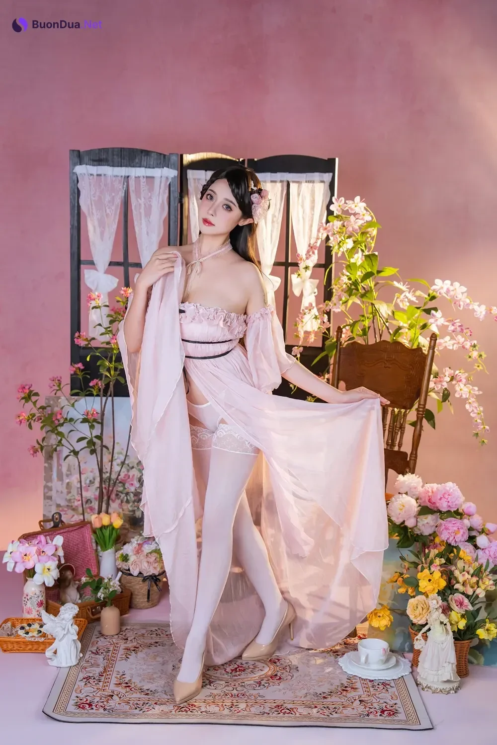 Cosplay 奈汐酱nice – 粉红茶事 - Photo 3