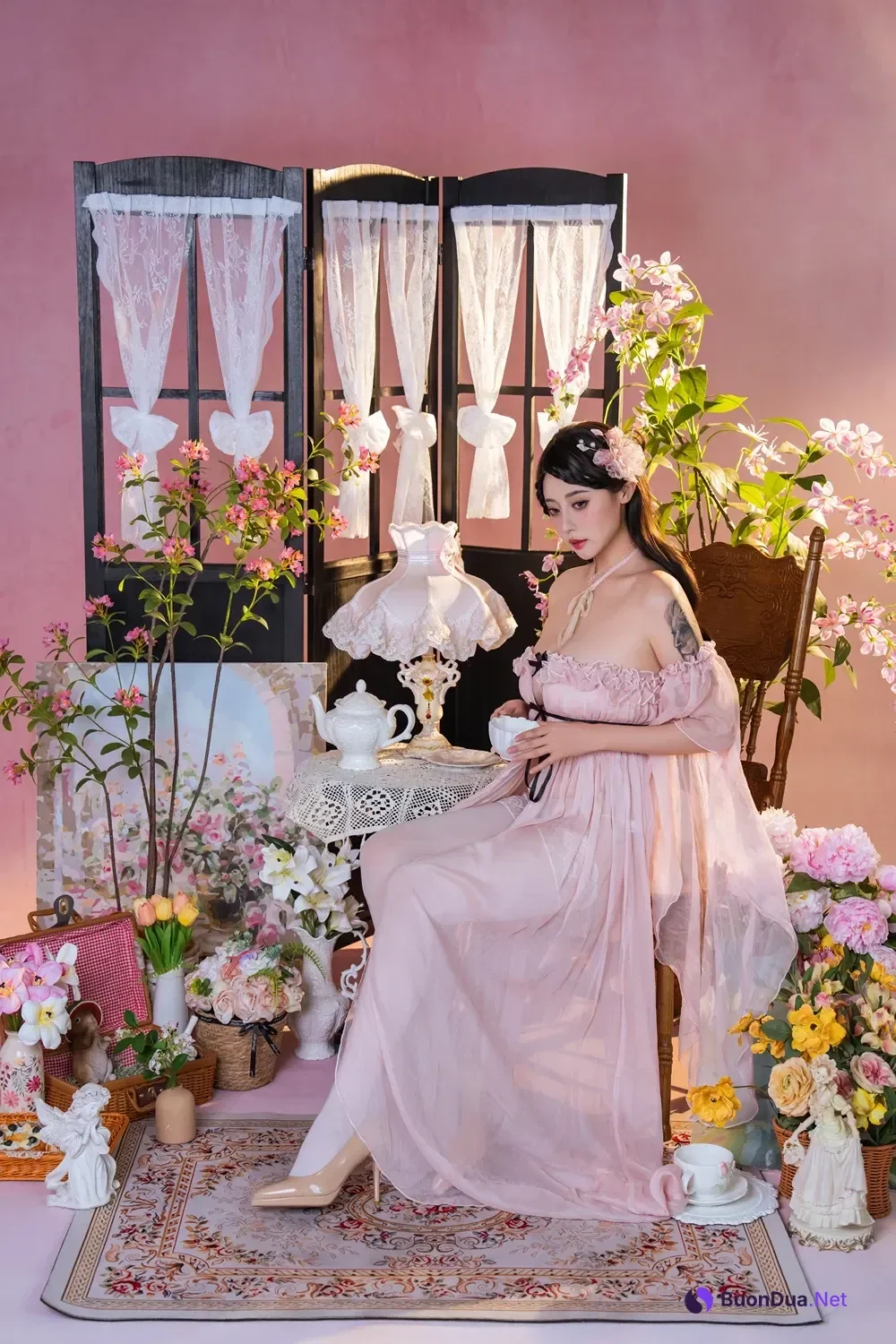 Cosplay 奈汐酱nice – 粉红茶事 - Photo 5