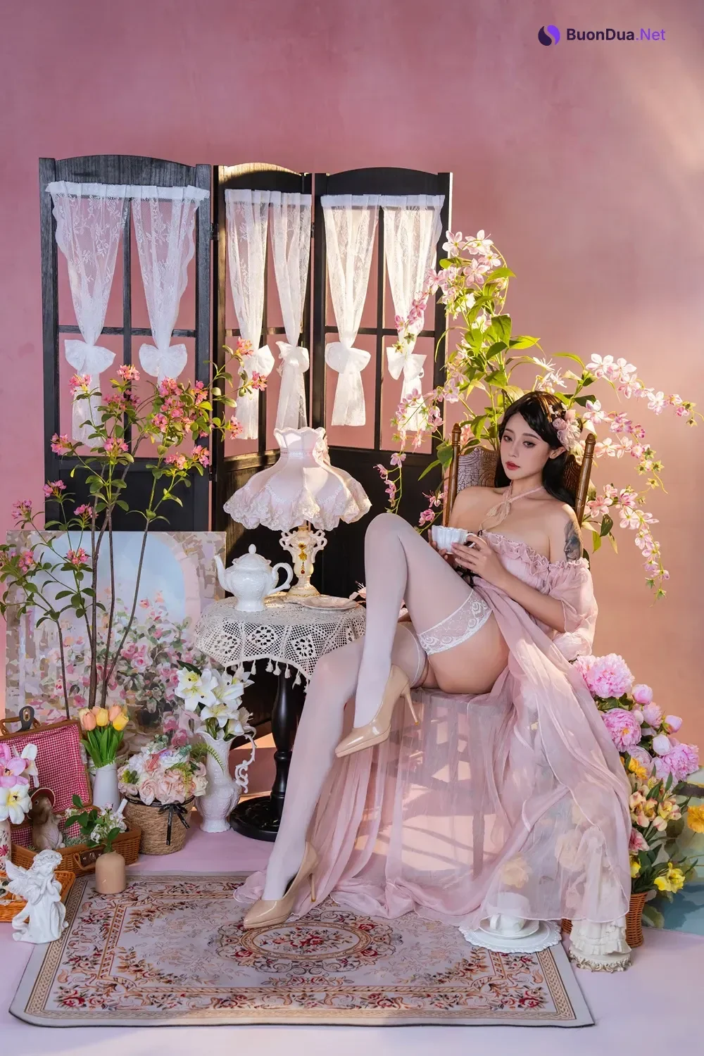 Cosplay 奈汐酱nice – 粉红茶事 - Photo 6