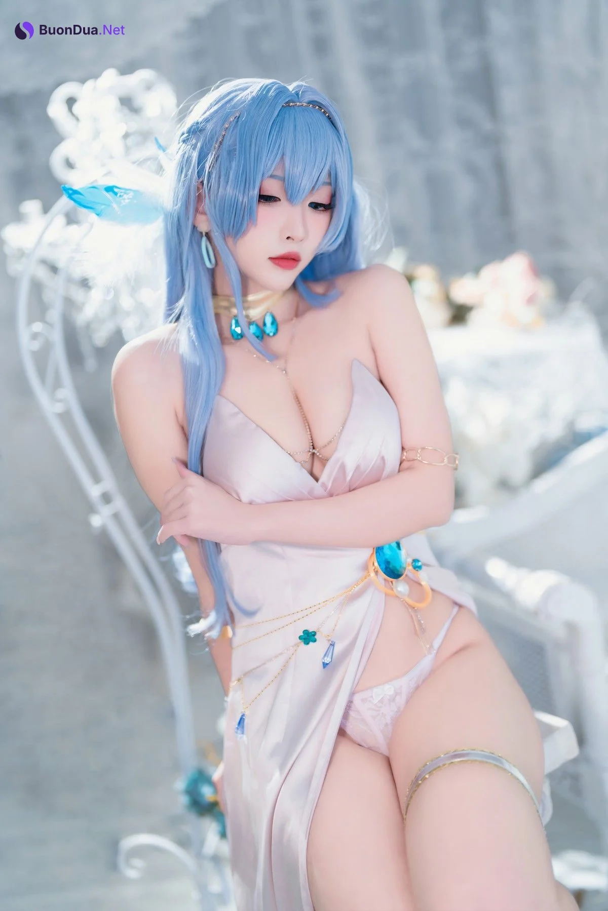 Cosplay 宮本桜 Nikke胜利女神 海伦娜礼服 - Photo 14