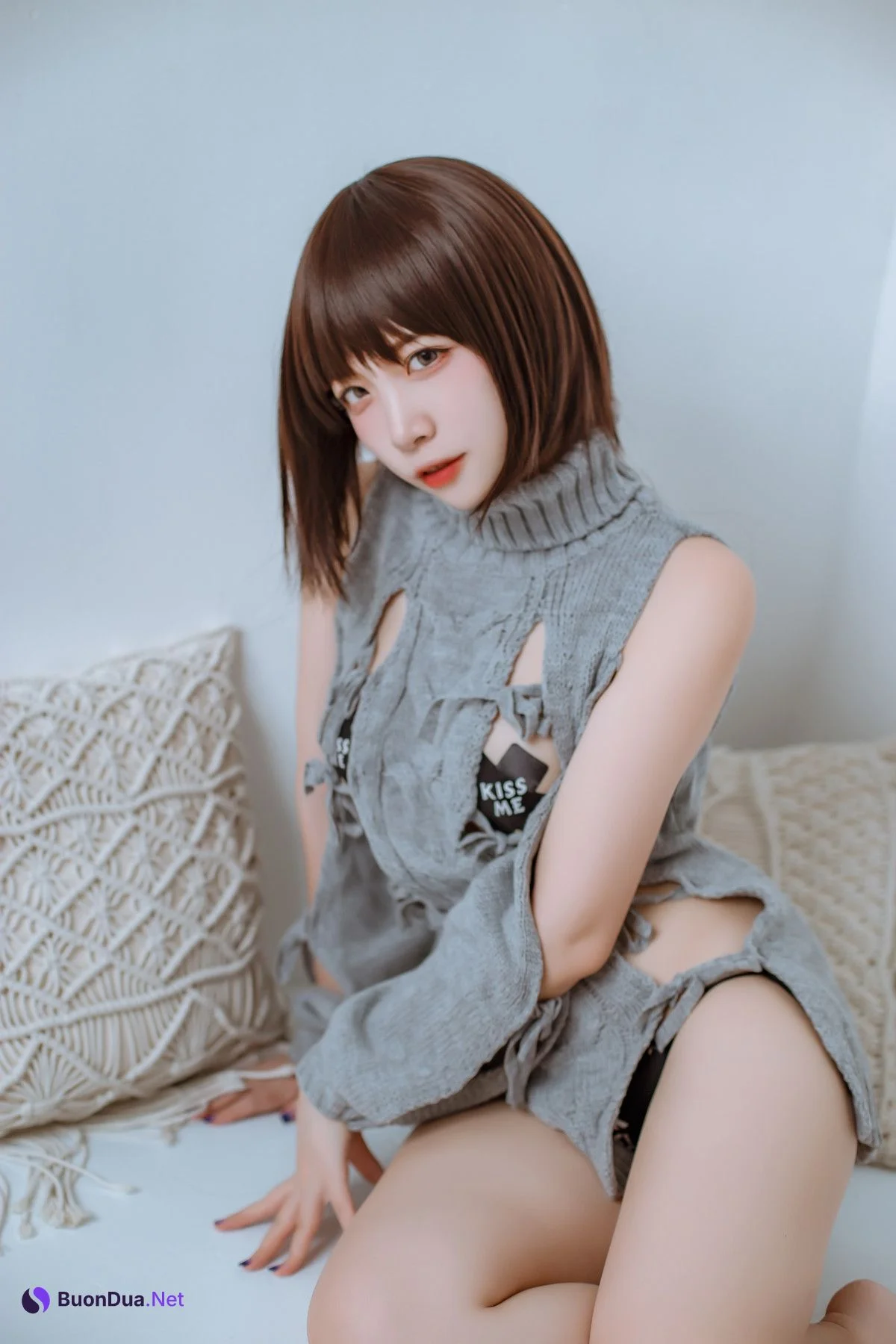Cosplay 二佐Nisa 私房洞洞毛衣 - Photo 17