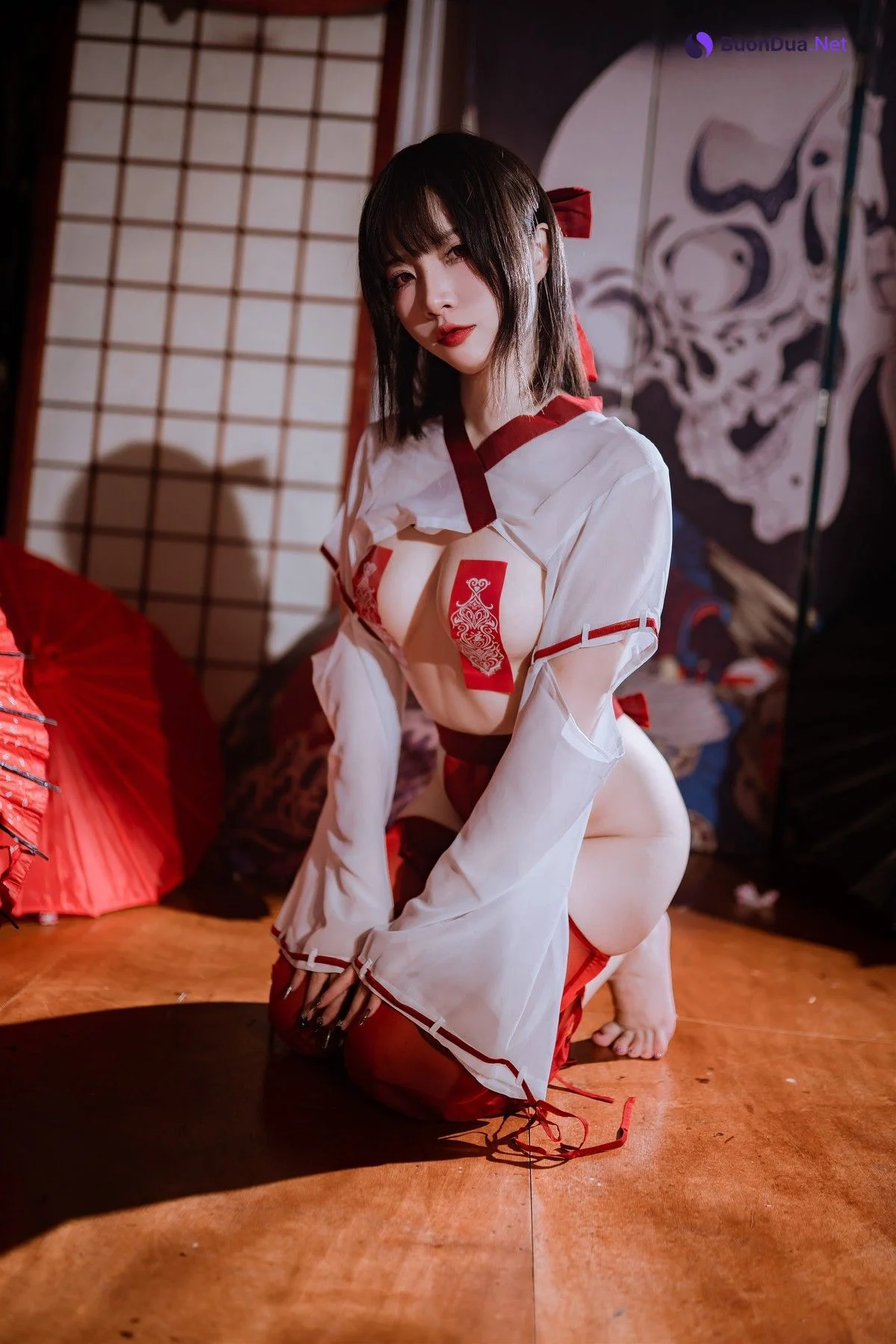 Cosplay 二佐Nisa 私房巫女 - Photo 3