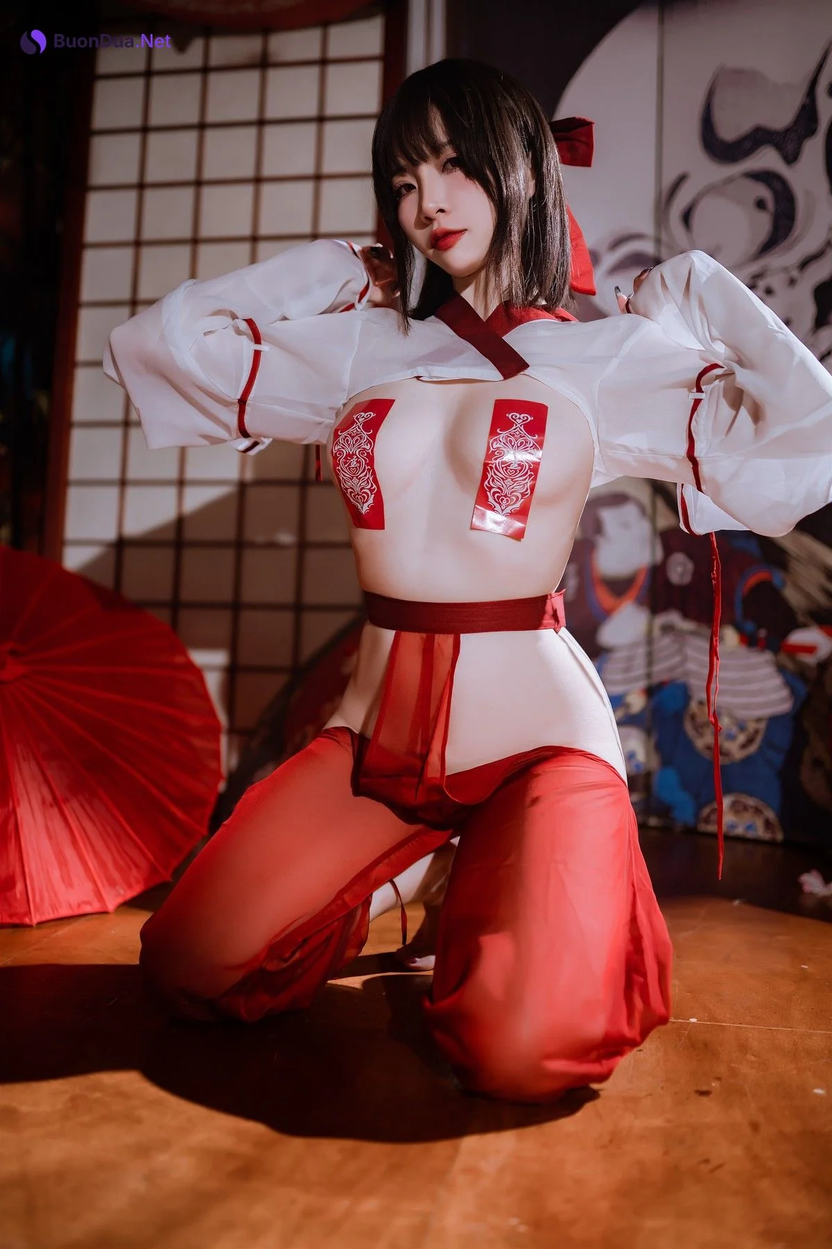 Cosplay 二佐Nisa 私房巫女 - Photo 8