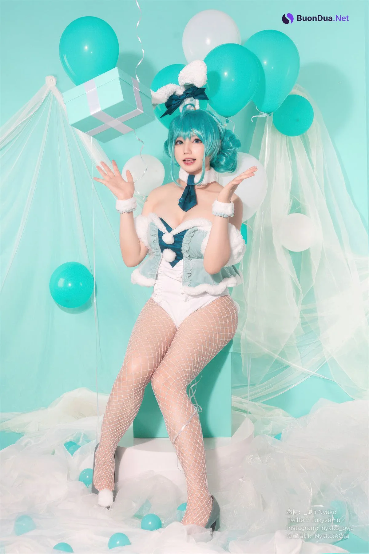 Cosplay Nyako喵子 初音白兔 - Photo 12