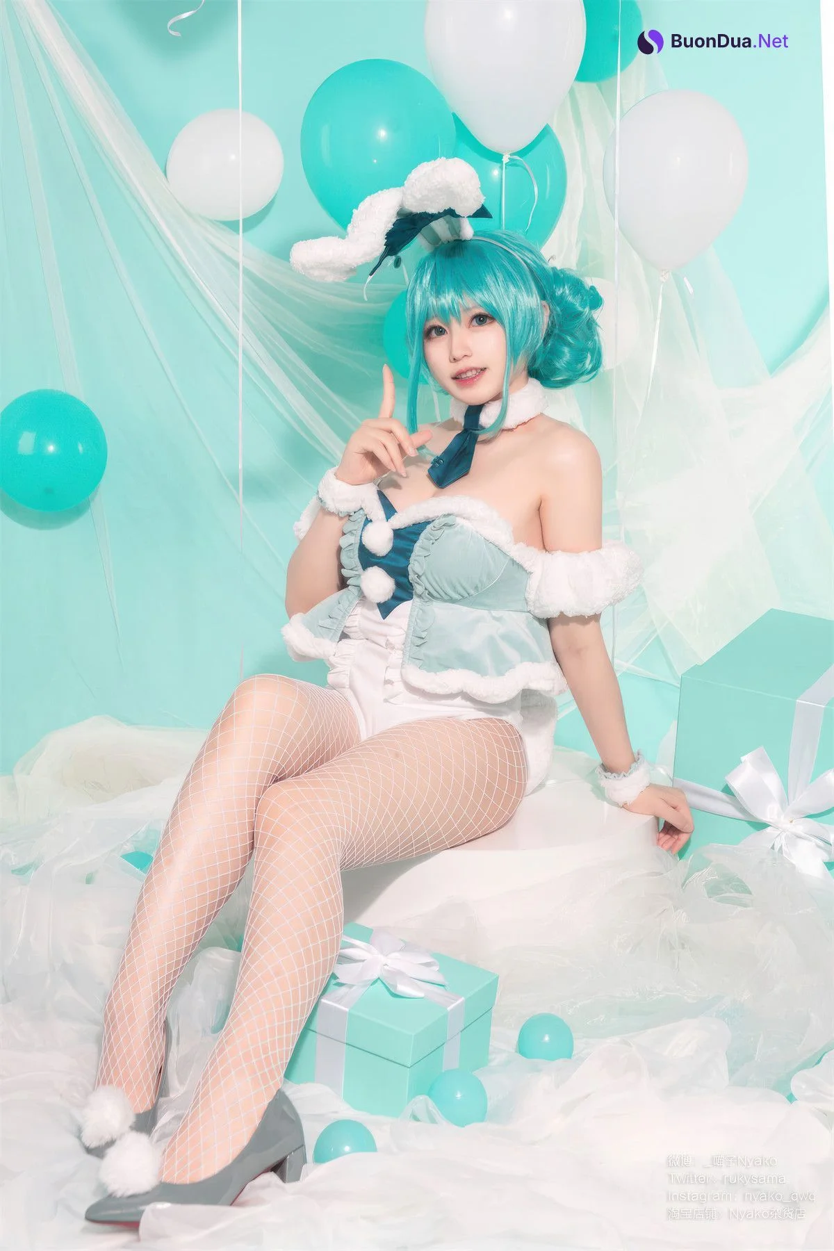 Cosplay Nyako喵子 初音白兔 - Photo 14
