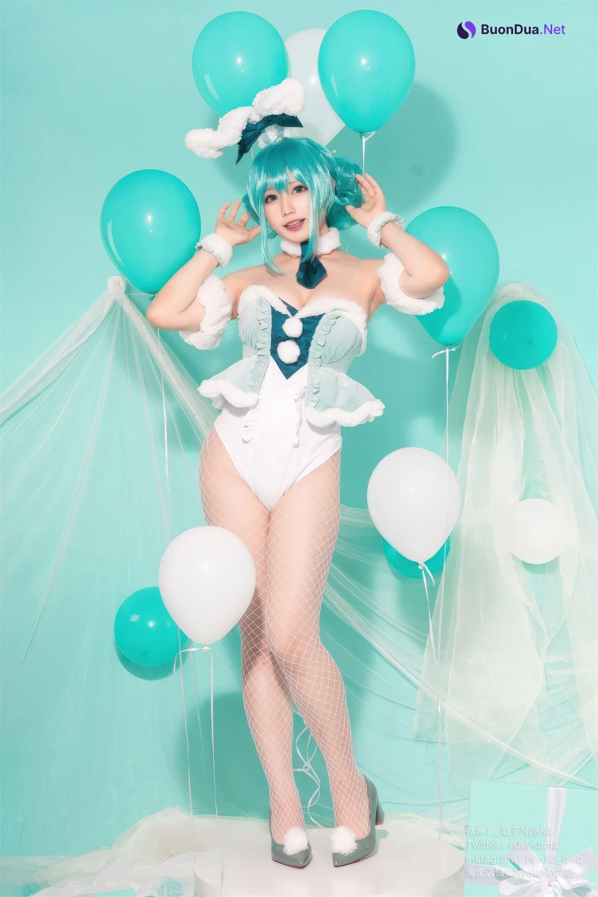 Cosplay Nyako喵子 初音白兔 - Photo 18