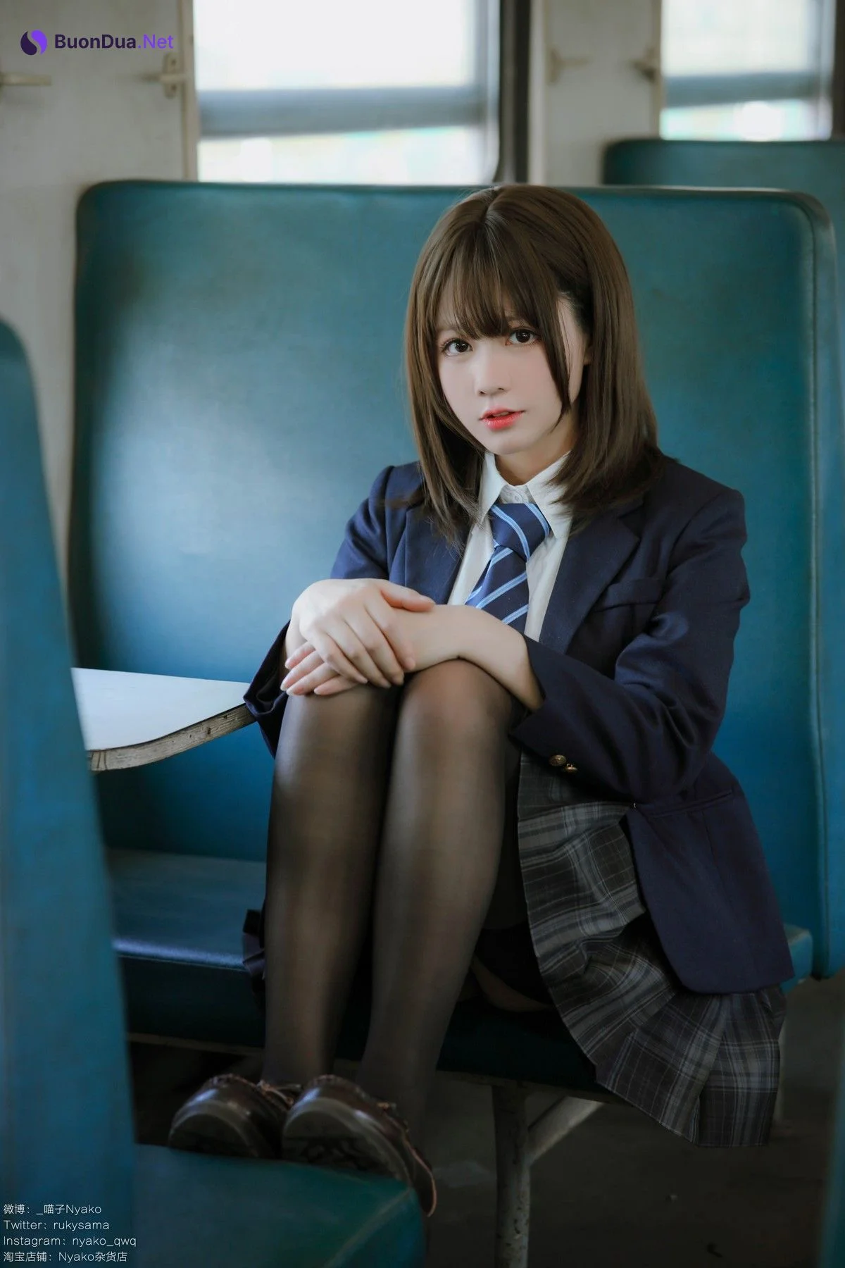 Cosplay Nyako喵子 火车JK制服 - Photo 10
