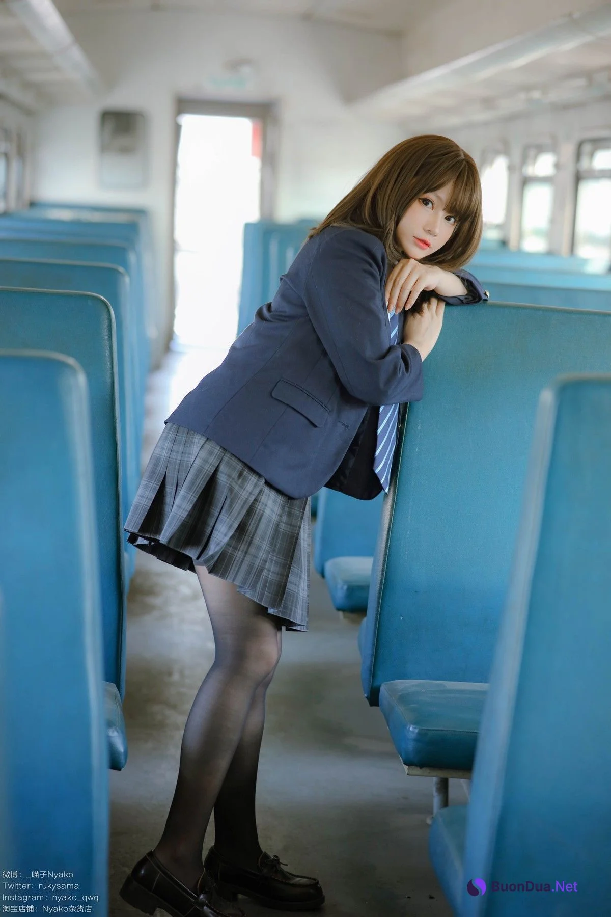 Cosplay Nyako喵子 火车JK制服 - Photo 5