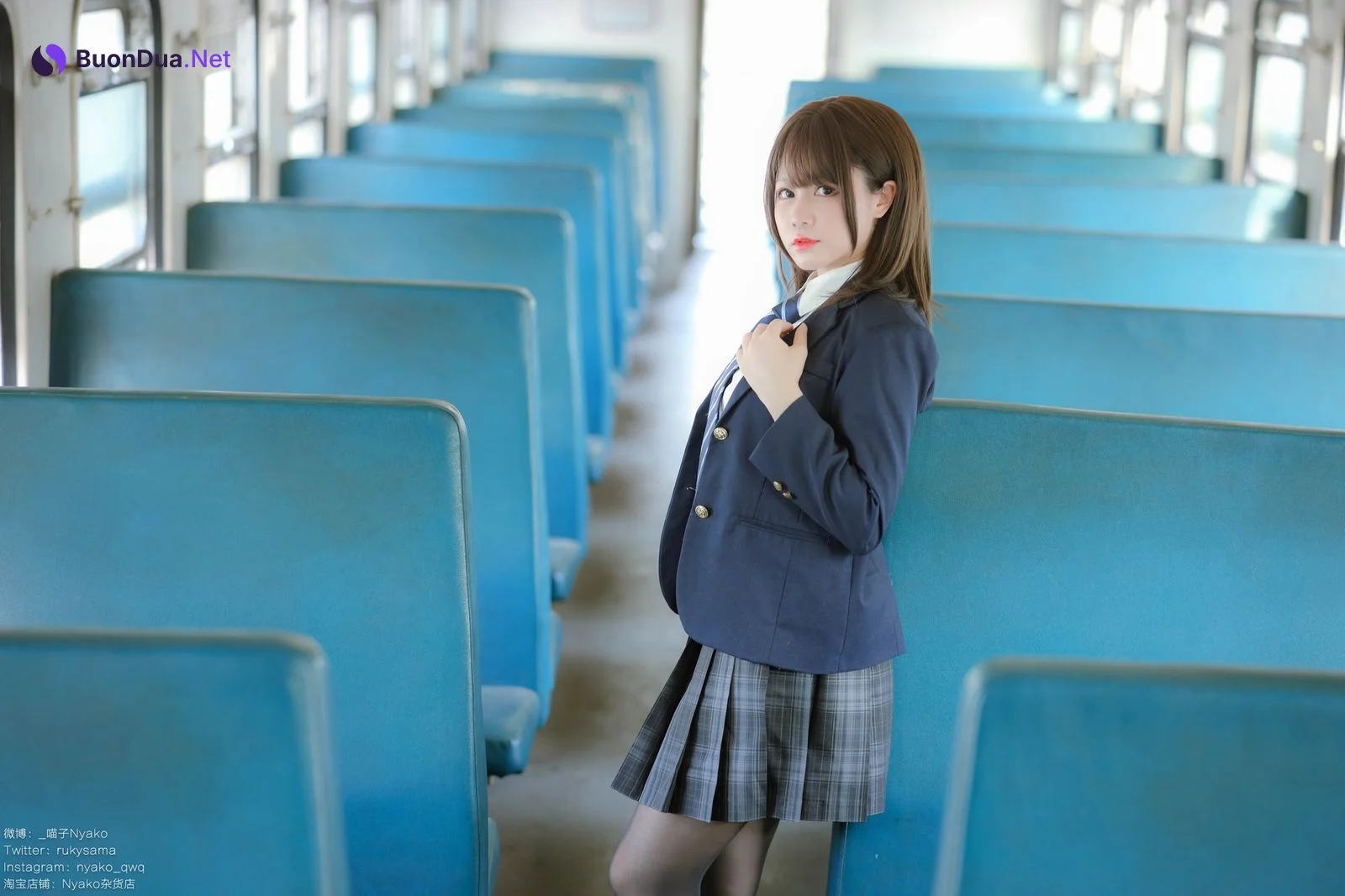 Cosplay Nyako喵子 火车JK制服 - Photo 7