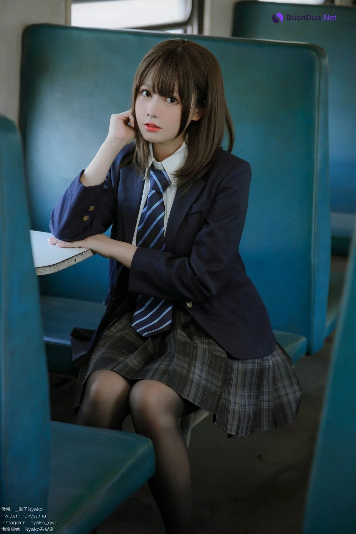 Cosplay Nyako喵子 火车JK制服 - Photo 9