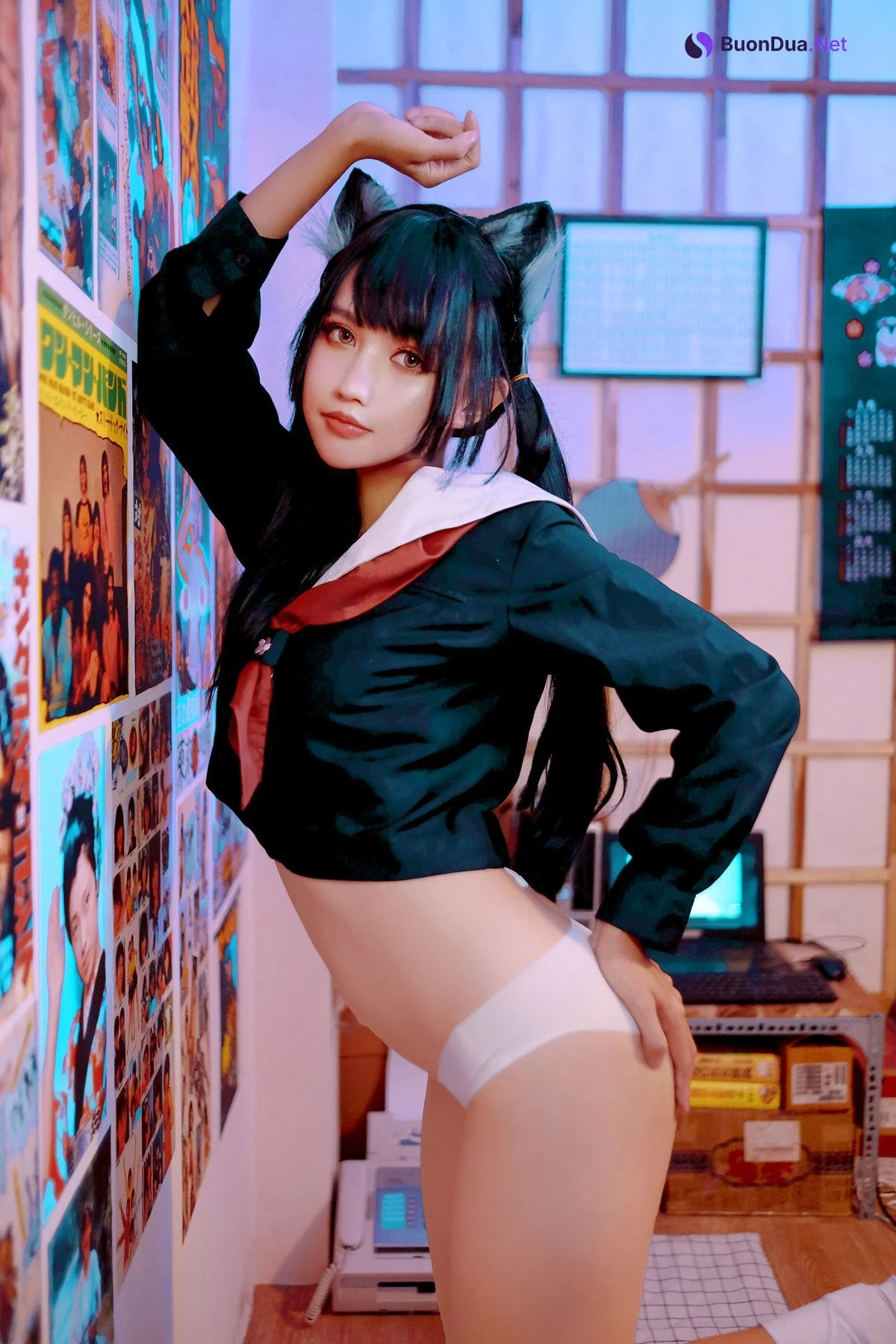 Cosplay PingPing平平 – Kuroneko - Photo 11