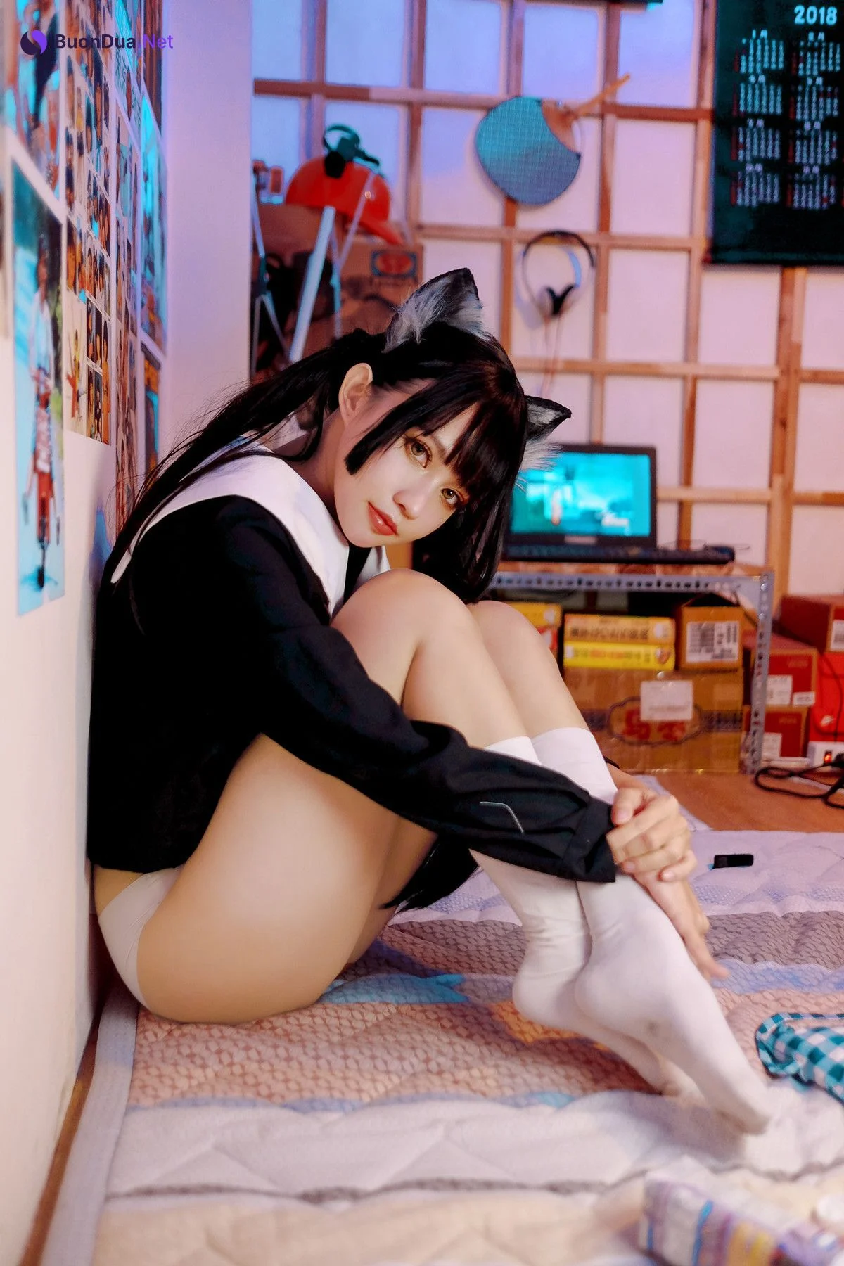 Cosplay PingPing平平 – Kuroneko - Photo 18
