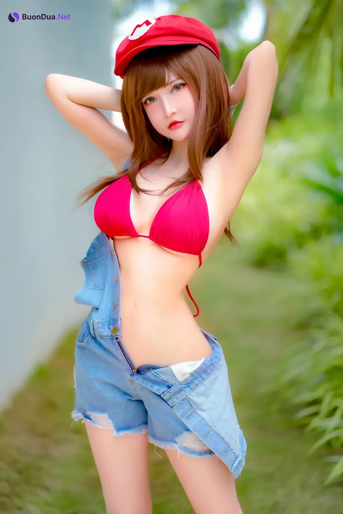 Cosplay Potato Godzilla – Mario & Lisa White Lingerie - Photo 5