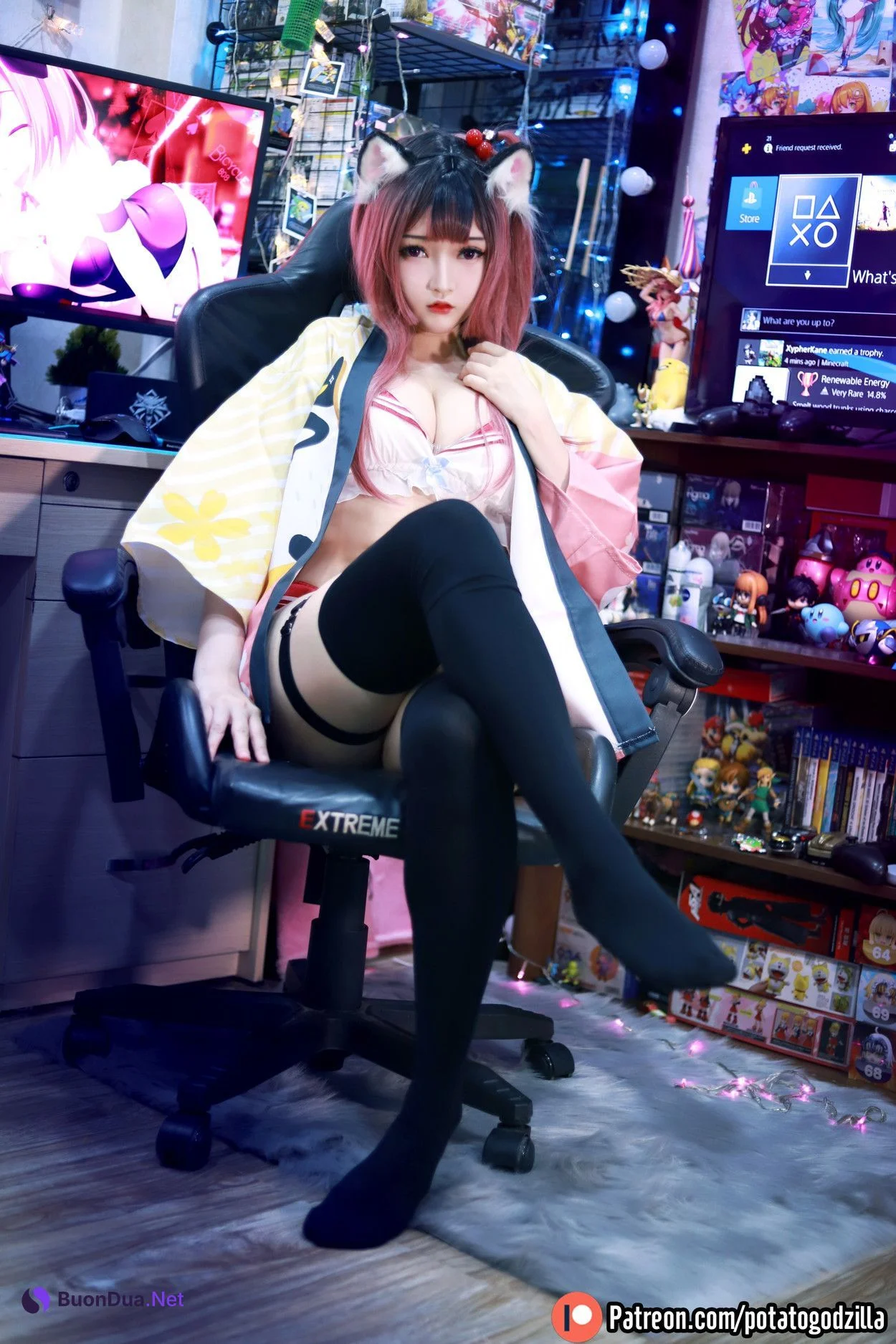 Cosplay Potato Godzilla Weeb Girl - Photo 3