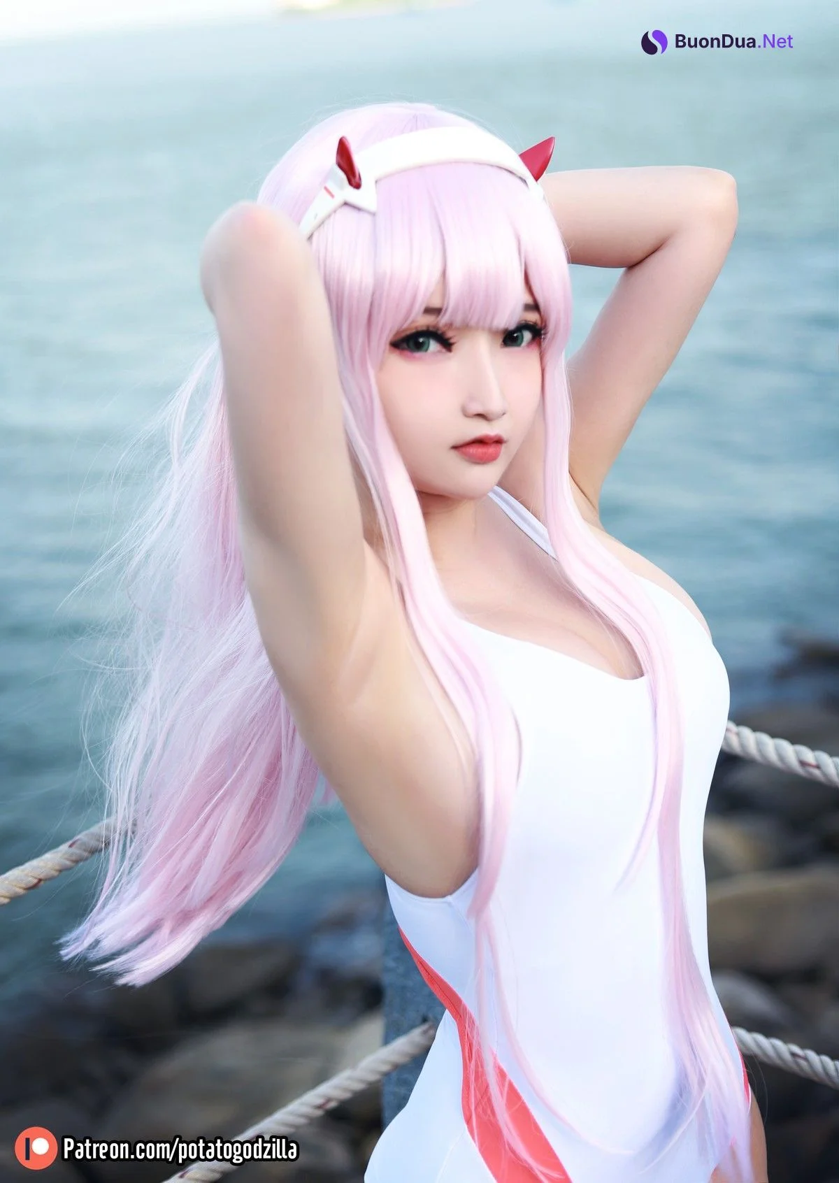 Cosplay Potato Godzilla Zero Two Swimsuit - Photo 10