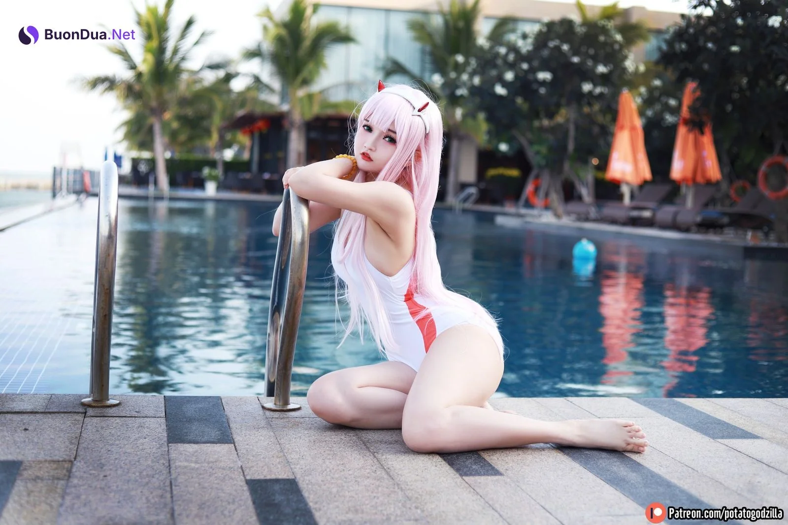 Cosplay Potato Godzilla Zero Two Swimsuit - Photo 12